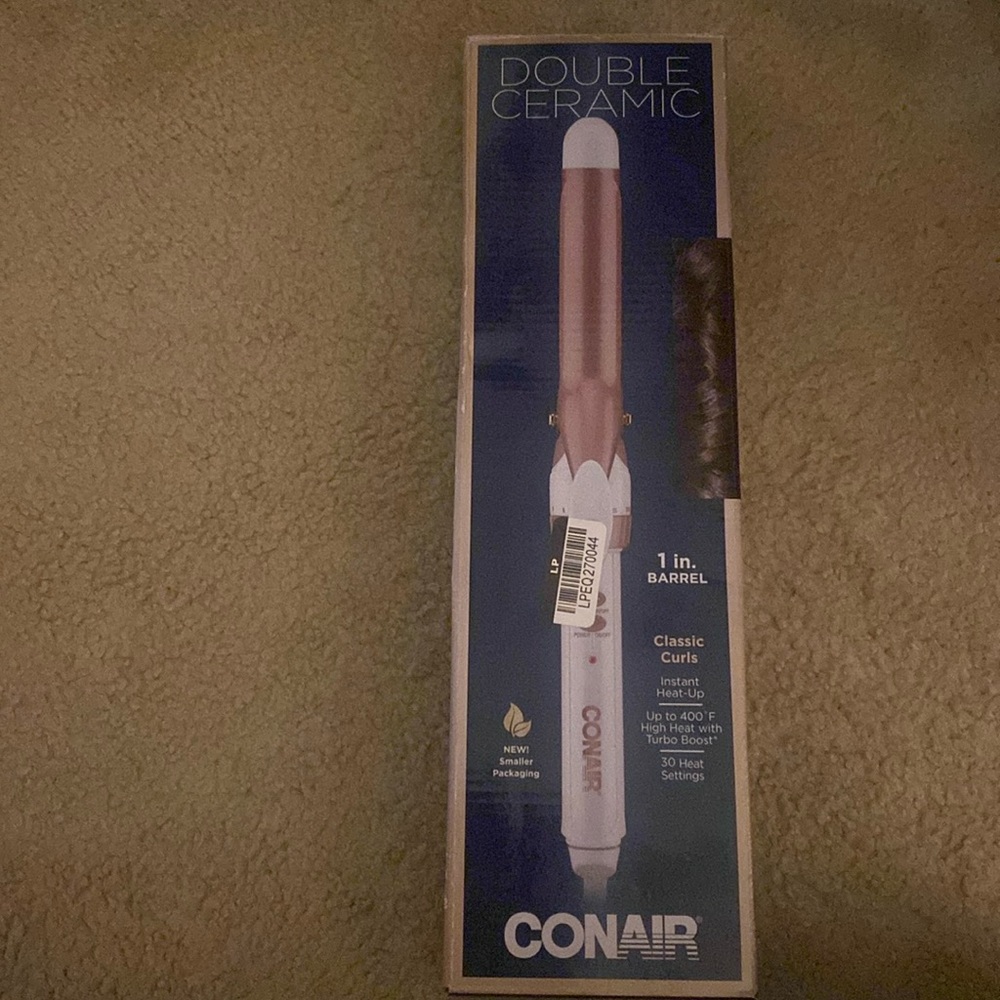 Conair Double Ceramic Curling Iron, 1.0 inch, Rose Gold NWOT
